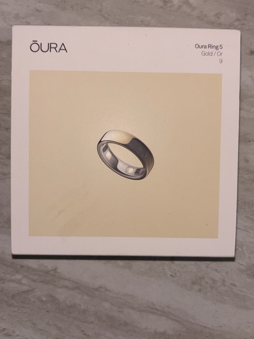 Oura Ring 5 – Gold, Size 9